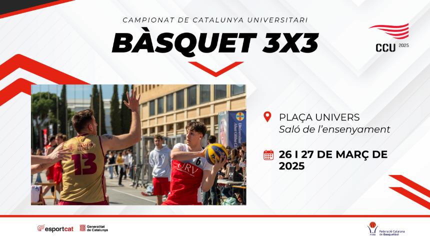 El Campionat de Catalunya Universitari de Bàsquet 3x3 arriba al Saló de l’Ensenyament